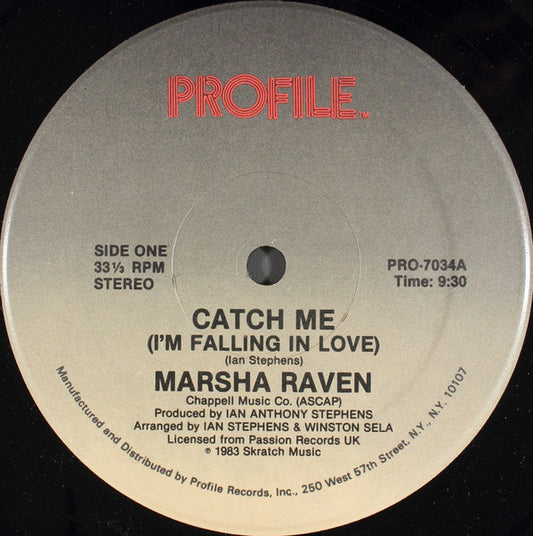 Marsha Raven : Catch Me (I'm Falling In Love) (12", Hau)
