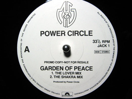 Power Circle : Garden Of Peace (12", Promo)