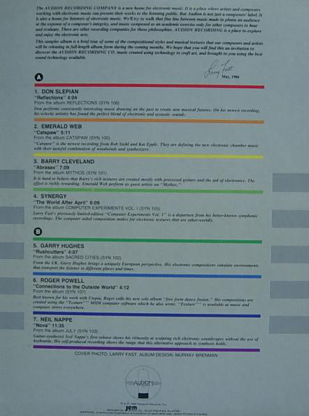 Various : First Edition - The Audion Sampler (LP, Comp, Smplr)