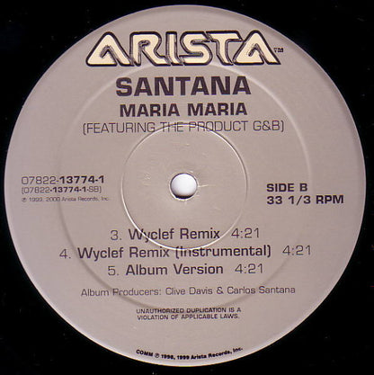 Santana Featuring The Product G&B : Maria Maria (12")