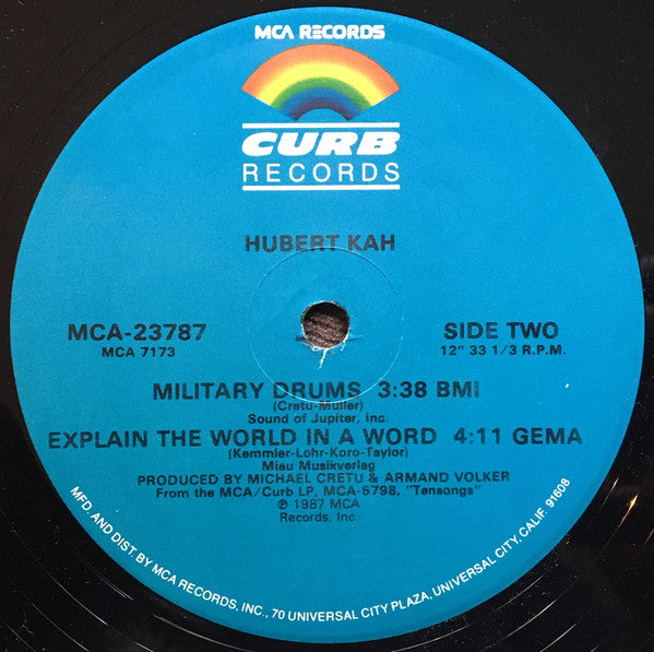 Hubert Kah : Military Drums (12", Pin)