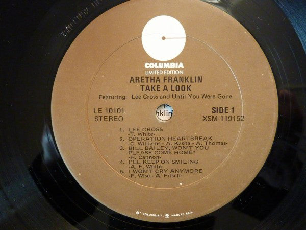 Aretha Franklin : Take A Look (LP, Album, Comp, Ltd, RE)
