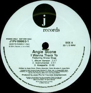 Angie Stone Featuring Snoop Dogg : I Wanna Thank Ya (12", Promo)