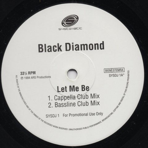 Black Diamond : Let Me Be (2x12", Single, Promo)