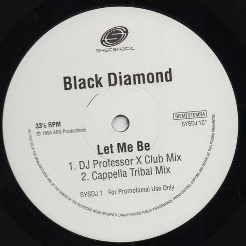 Black Diamond : Let Me Be (2x12", Single, Promo)