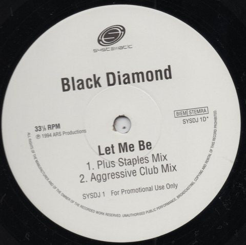 Black Diamond : Let Me Be (2x12", Single, Promo)