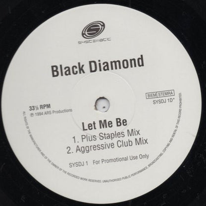Black Diamond : Let Me Be (2x12", Single, Promo)