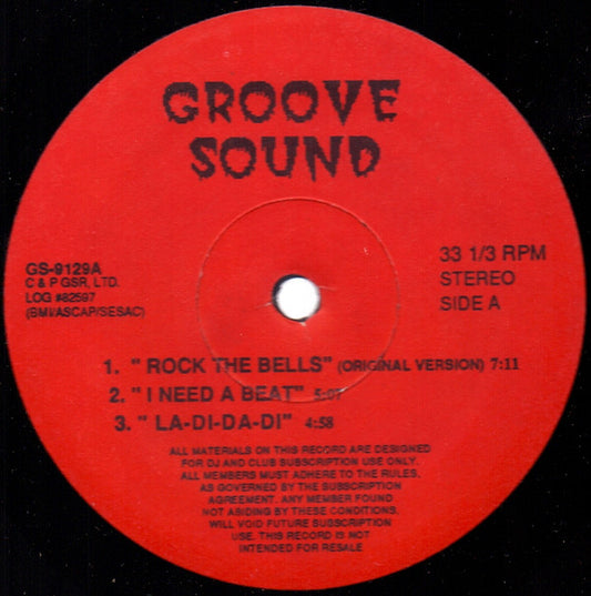 Various : Top Billin / Do The James / Rock The Bells / I Need A Beat / La-Di-Da-Di (12", Unofficial,  Re)