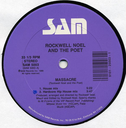 Rockwell Noel & The Poet : Massacre (12")