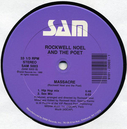 Rockwell Noel & The Poet : Massacre (12")