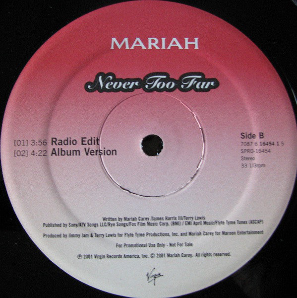 Mariah* : Don't Stop (Funkin' 4 Jamaica) (12", Single, Promo)