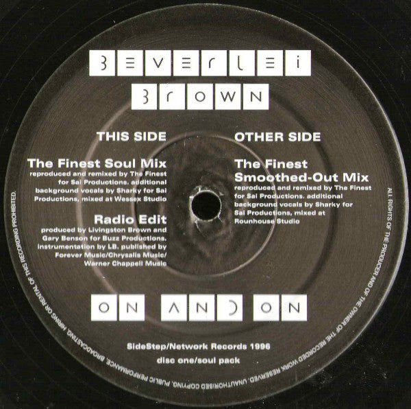 Beverlei Brown : On And On (2x12", Pro)