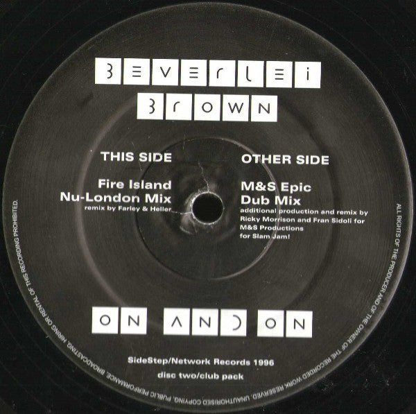 Beverlei Brown : On And On (2x12", Pro)