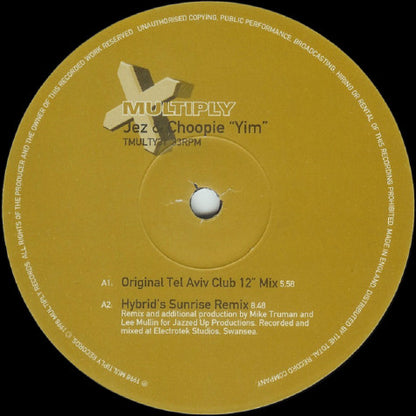 Jez & Choopie : Yim (12")