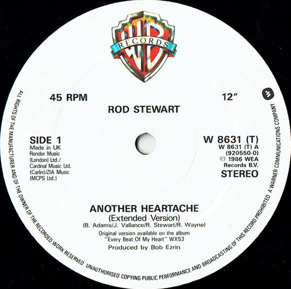 Rod Stewart : Another Heartache (Extended Version) (12")
