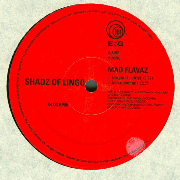 Shadz Of Lingo : Mad Flavaz (12")