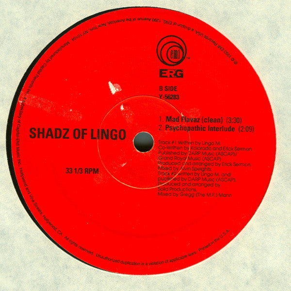 Shadz Of Lingo : Mad Flavaz (12")