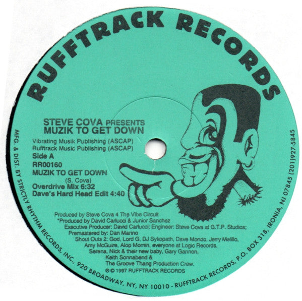 Steve Cova : Muzik To Get Down (12")