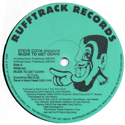 Steve Cova : Muzik To Get Down (12")