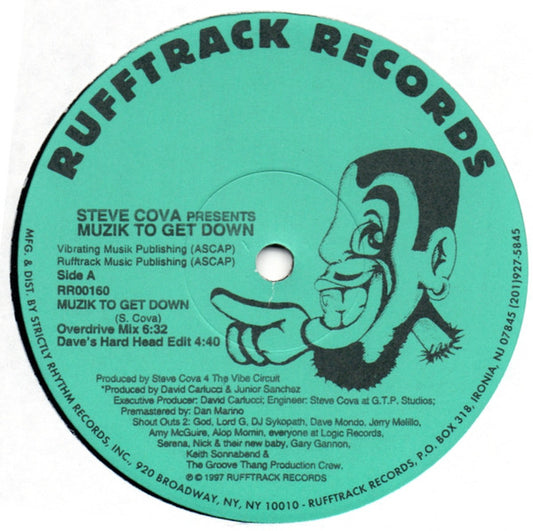 Steve Cova : Muzik To Get Down (12")
