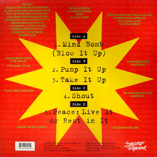 DJ Pierre : Mind Explosion EP (2x12", EP)