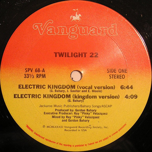 Twilight 22 : Electric Kingdom (12", Single)