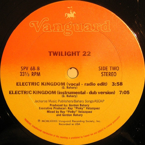 Twilight 22 : Electric Kingdom (12", Single)