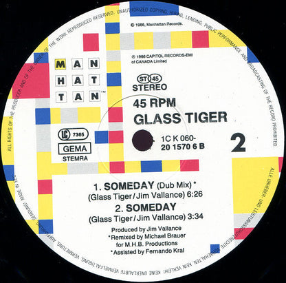 Glass Tiger : Someday  (12", Maxi)