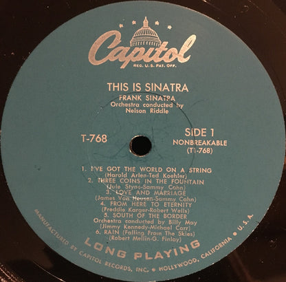 Frank Sinatra : This Is Sinatra! (LP, Comp, Mono)