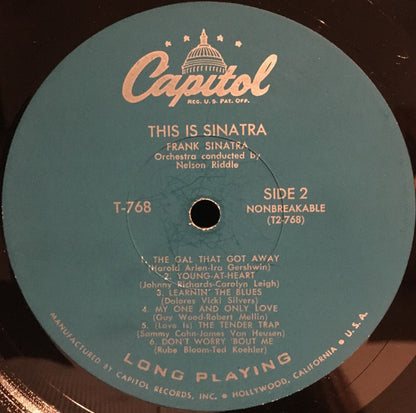 Frank Sinatra : This Is Sinatra! (LP, Comp, Mono)