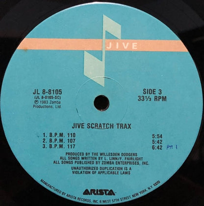 Willesden Dodgers : Jive Scratch Trax (2xLP, Album, Ind)