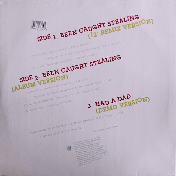 Jane's Addiction : Been Caught Stealing (12", Maxi)