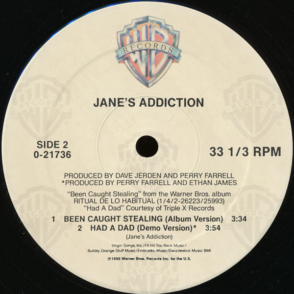 Jane's Addiction : Been Caught Stealing (12", Maxi)