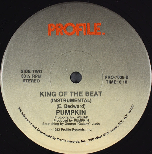 Pumpkin : King Of The Beat (12", Single)