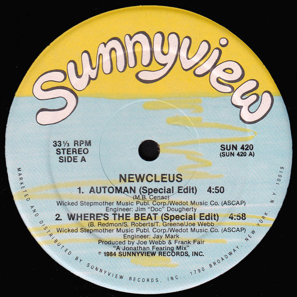 Newcleus : Automan / Where's The Beat (12")