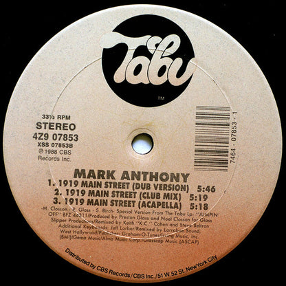 Mark Anthony : 1919 Main Street (12")