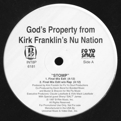 God's Property From Kirk Franklin's Nu Nation : Stomp (12", Promo)
