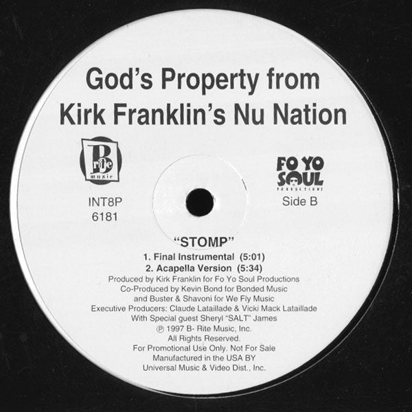 God's Property From Kirk Franklin's Nu Nation : Stomp (12", Promo)