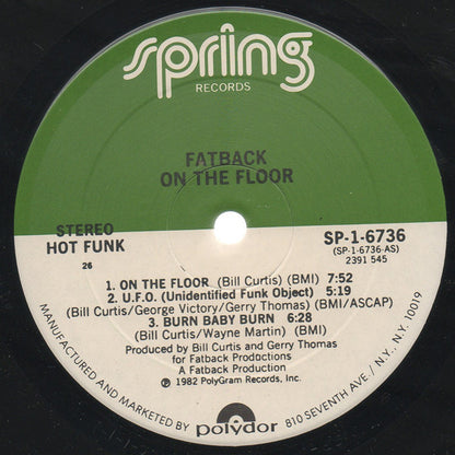 Fatback* : On The Floor With Fatback (LP, Album, 26 )