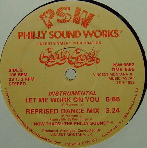 Goody Goody : Let Me Work On You (12")