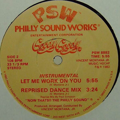 Goody Goody : Let Me Work On You (12")