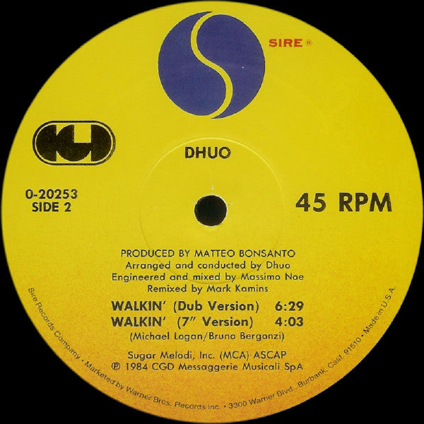 Dhuo : Walkin' (12", Maxi)