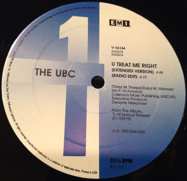 The UBC : U Treat Me Right (12")