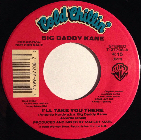 Big Daddy Kane : I'll Take You There  (7", Promo)