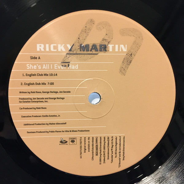 Ricky Martin : She's All I Ever Had (12")