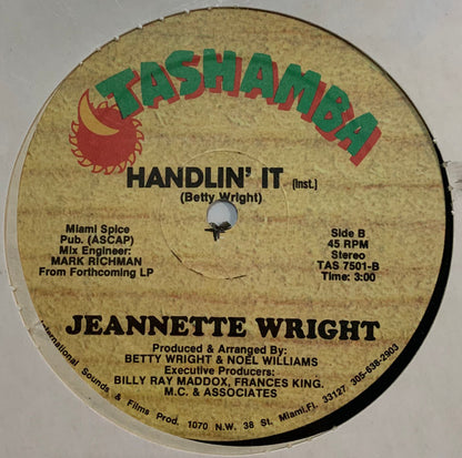 Jeannette Wright* : Handle With Care (12")