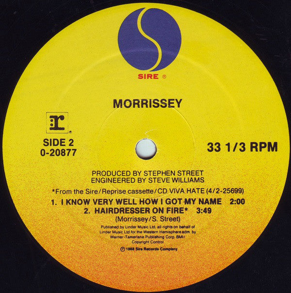 Morrissey : Suedehead (12", Maxi, ARC)
