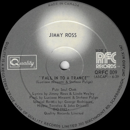 Jimmy Ross : Fall In To A Trance (12")