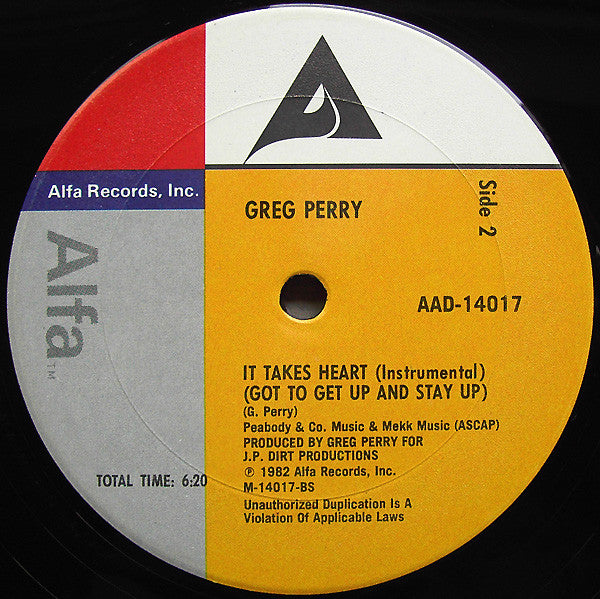 Greg Perry : It Takes Heart (12")