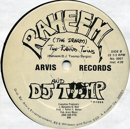 Raheem (The Dream)* And DJ Toomp : The Rahim Twins (12")